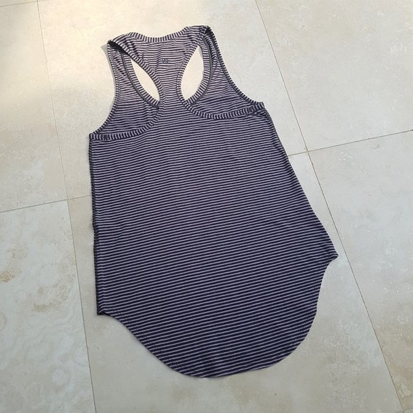 Lululemon Purple Striped Racerback Tank - Picture 4 of 6